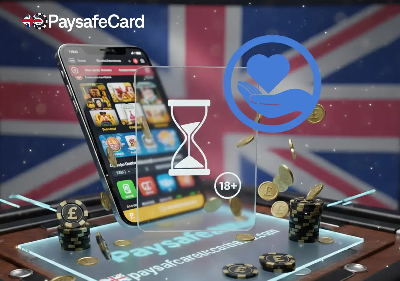 Responsible gambling guidelines and tools for Paysafecard users at UK online casino platforms.